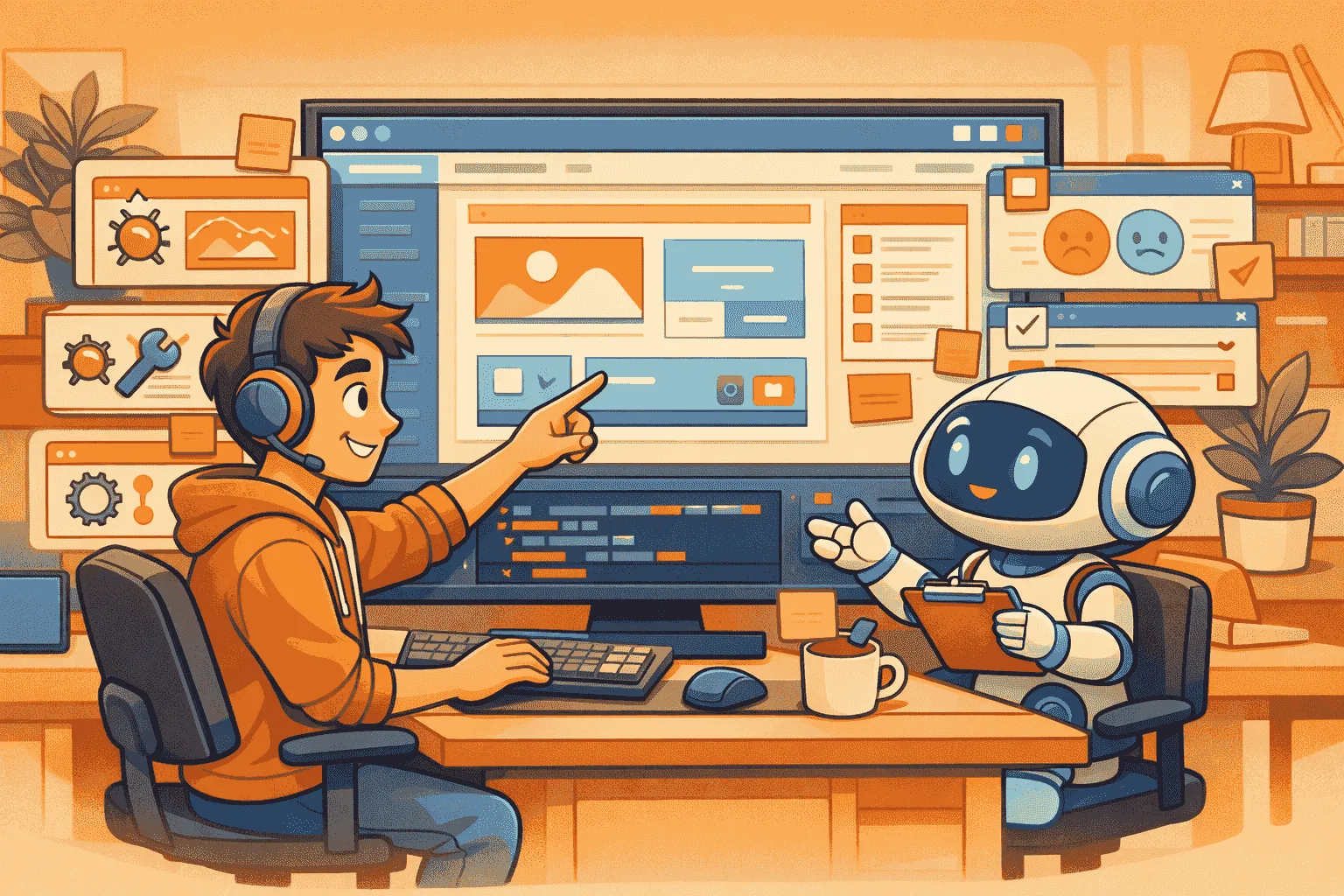 VS Code browser agent testing 工作流概念图