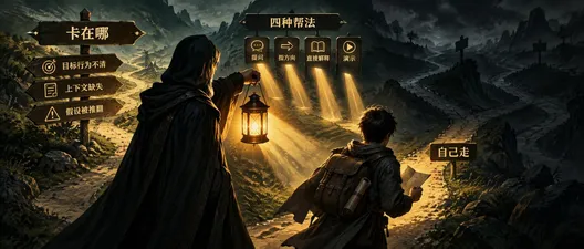 带初级开发者：先分清卡在哪，再决定帮多少