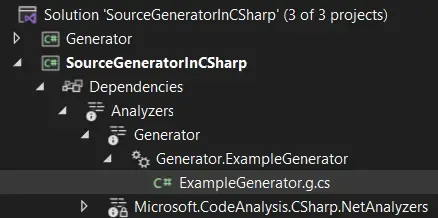 C# 中 SourceGenerators 生成的文件